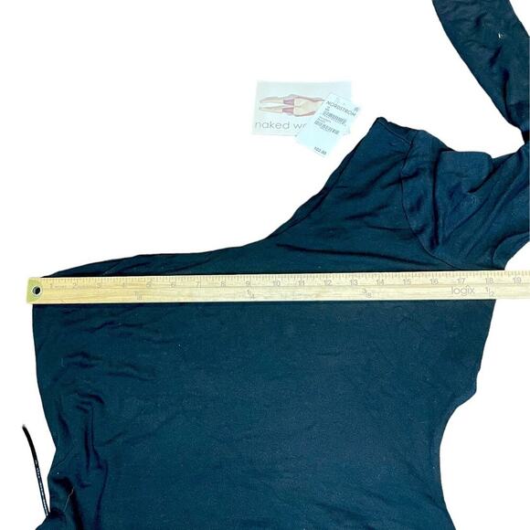 Naked Wardrobe NWT One Shoulder Side Cutout & Slit Maxi Dress Sz 1X - Picture 10 of 10